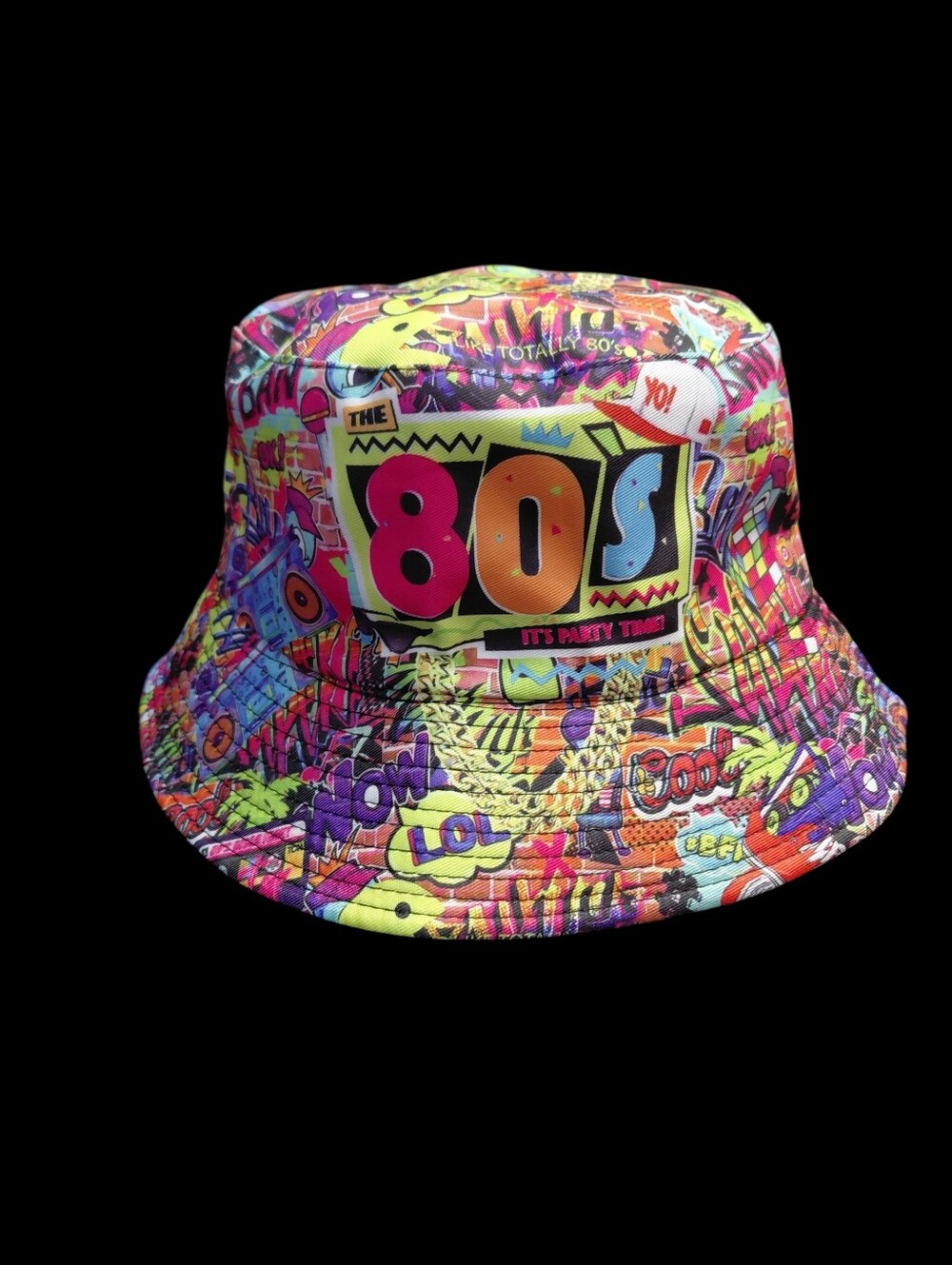 80s Retro Graffiti Bucket Hat Reversible 22"/23" Unisex - Picture 7 of 7
